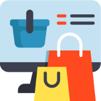E-commerce icon - Evergreen offers e-commerce website development and maintenance